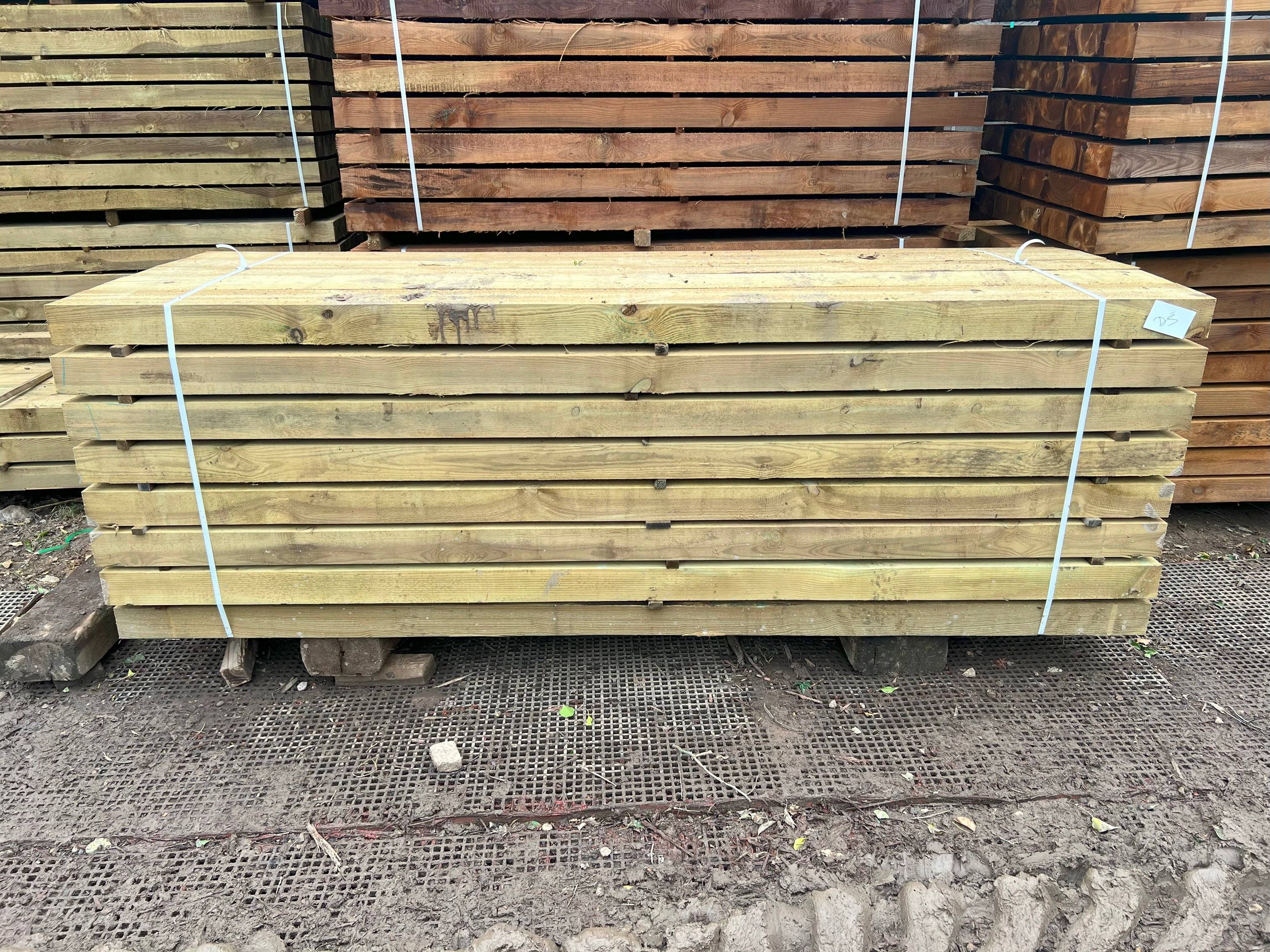 New Pine Tanalised Uc4 Green Pressure Treated Railway Sleepers 3000m Davids Timber Ltd