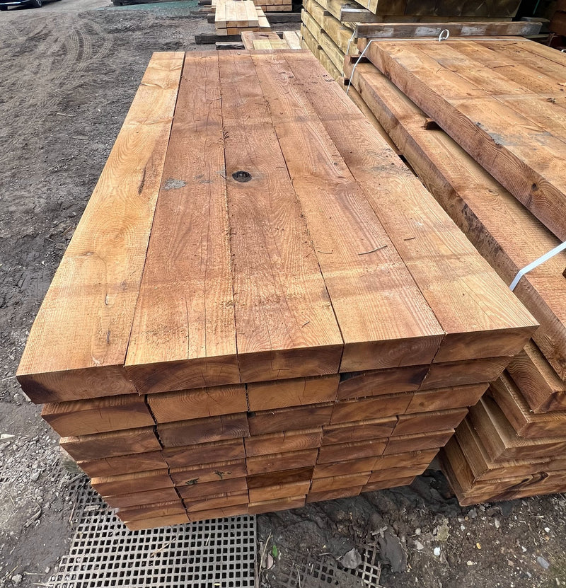 Load image into Gallery viewer, NEW Pine Tanalised UC4 Brown Pressure Treated Railway Sleepers (2400m x 200mm x 100mm)
